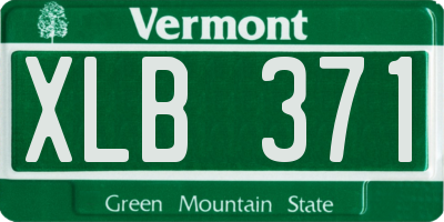VT license plate XLB371