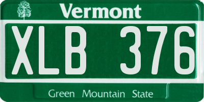 VT license plate XLB376