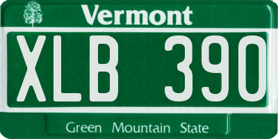 VT license plate XLB390