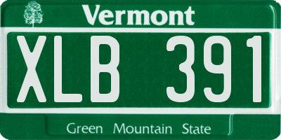 VT license plate XLB391