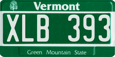 VT license plate XLB393