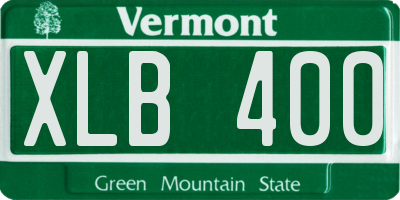 VT license plate XLB400