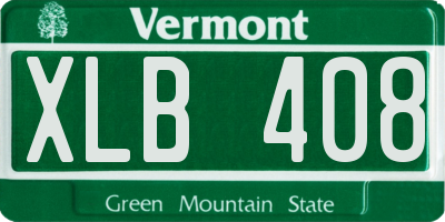 VT license plate XLB408