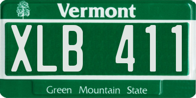 VT license plate XLB411