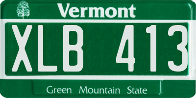 VT license plate XLB413
