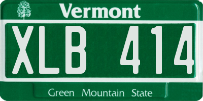 VT license plate XLB414
