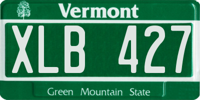 VT license plate XLB427