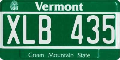 VT license plate XLB435
