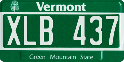 VT license plate XLB437