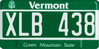 VT license plate XLB438