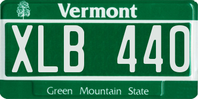 VT license plate XLB440