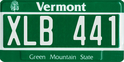 VT license plate XLB441