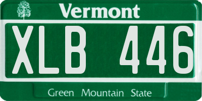 VT license plate XLB446