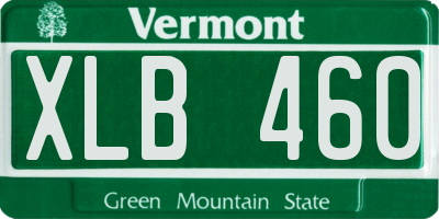 VT license plate XLB460
