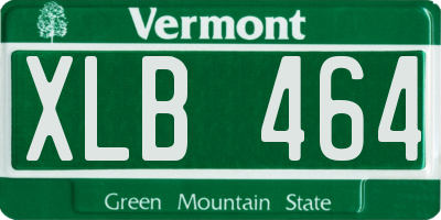VT license plate XLB464