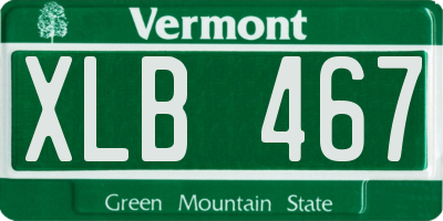VT license plate XLB467