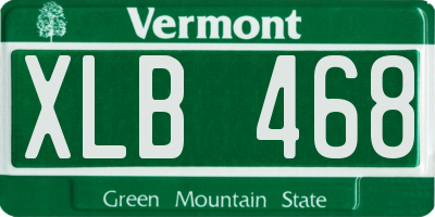 VT license plate XLB468