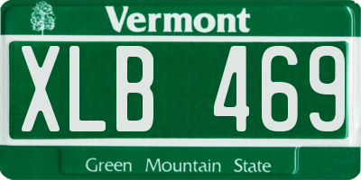VT license plate XLB469