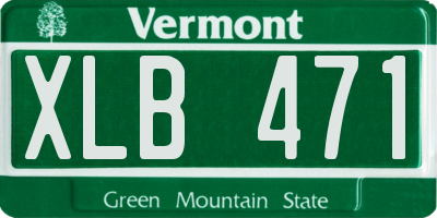VT license plate XLB471