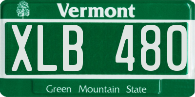 VT license plate XLB480