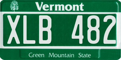 VT license plate XLB482