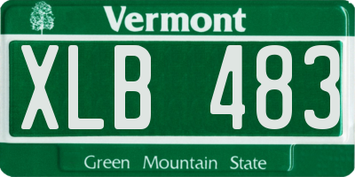 VT license plate XLB483