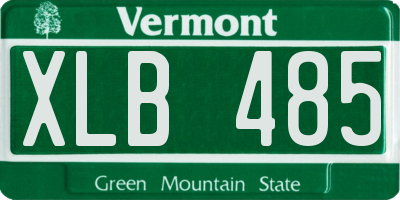 VT license plate XLB485