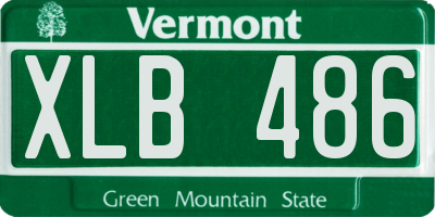 VT license plate XLB486