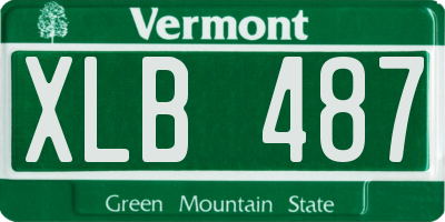 VT license plate XLB487
