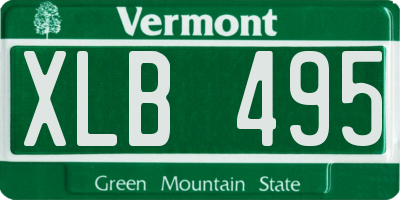 VT license plate XLB495