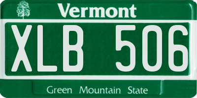 VT license plate XLB506
