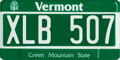 VT license plate XLB507