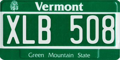 VT license plate XLB508