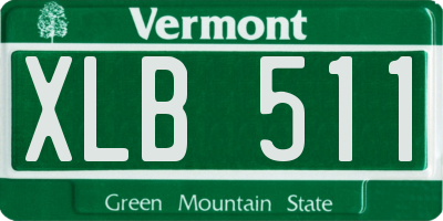 VT license plate XLB511