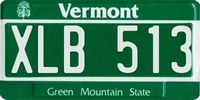 VT license plate XLB513