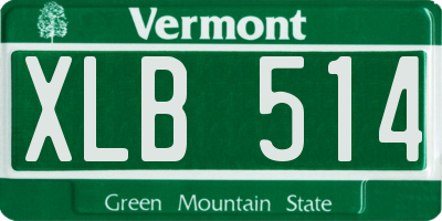 VT license plate XLB514