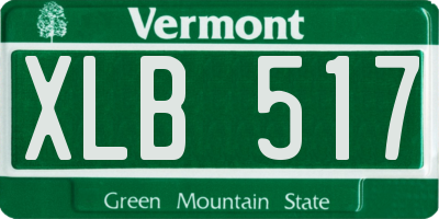 VT license plate XLB517