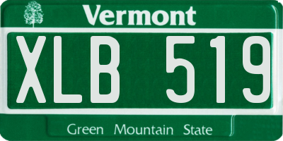 VT license plate XLB519