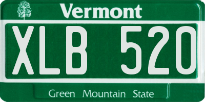 VT license plate XLB520