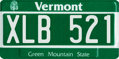 VT license plate XLB521