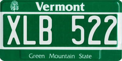 VT license plate XLB522