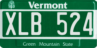 VT license plate XLB524