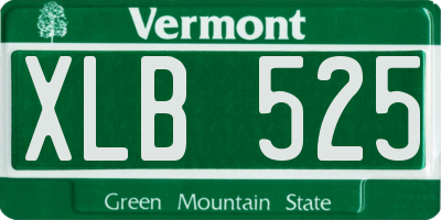 VT license plate XLB525
