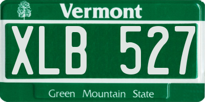 VT license plate XLB527