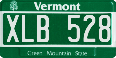 VT license plate XLB528