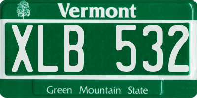 VT license plate XLB532