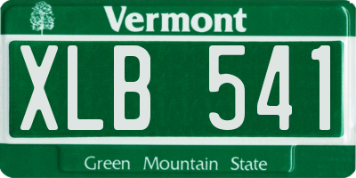 VT license plate XLB541
