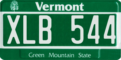 VT license plate XLB544