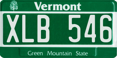 VT license plate XLB546