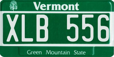 VT license plate XLB556
